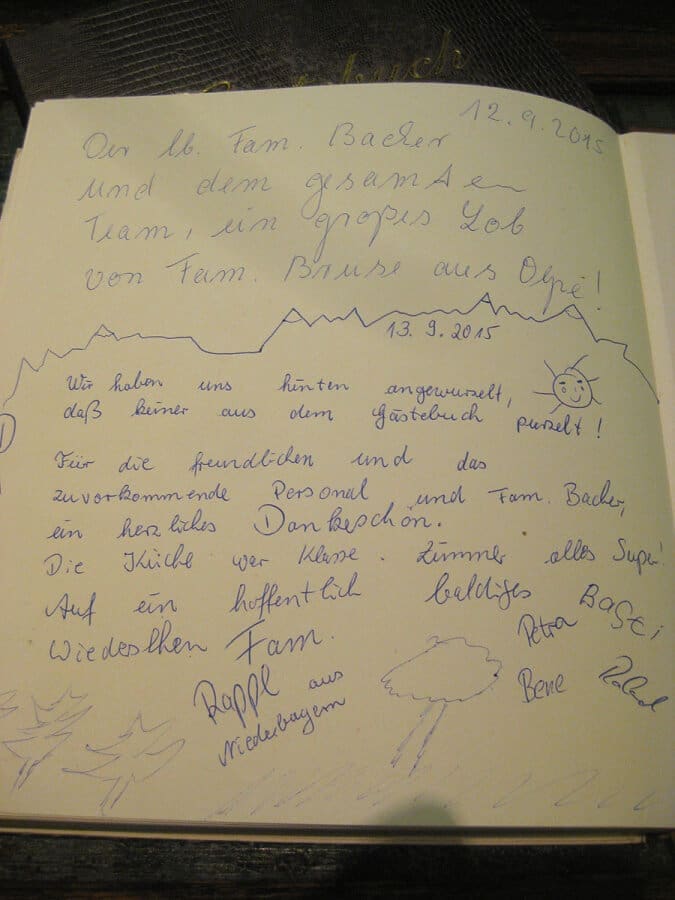 Gästebuch - Familienhotel Salzburger Hof, Dienten